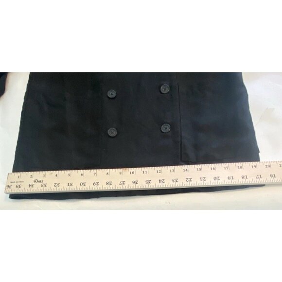 Free People Blazer Women's Black Double Breasted Linen Blend Jacket Sz XS Preppy - Picture 15 of 16